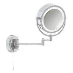 Searchlight Lighting Searchlight IP44 Illuminated Chrome Bathroom Mirror With Adjustable Arm