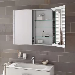 Keuco Royal Match 1000mm Semi-Recessed LED Illuminated Mirror Cabinet