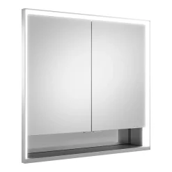 Keuco Royal Lumos 800mm Semi-Recessed LED Illuminated Mirror Cabinet -Vanity Unit Bathroom Suites 14312171331 l