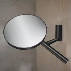 Keuco Plan Wall Mounted Cosmetic Mirror - Black -Vanity Unit Bathroom Suites 17649370002 d1
