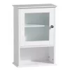 Victorian Plumbing White Wood Wall Cabinet With Single Glass Door 2 Victorian Plumbing White Wood Wall Cabinet With Single Glass Door -Vanity Unit Bathroom Suites 2402057l