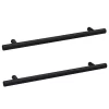 2 X Arezzo Industrial Style Knurled 'T' Bar Matt Black Handles (192mm Centres) -Vanity Unit Bathroom Suites 2xaz22l