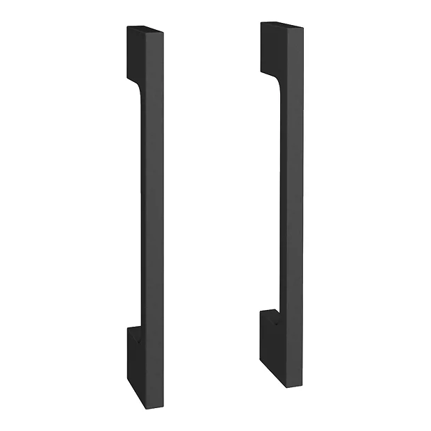 Victorian Plumbing 2 X Slim-Line D Matt Black Additional Handles - L150mm (128mm Centres) 4 Victorian Plumbing 2 X Slim-Line D Matt Black Additional Handles - L150mm (128mm Centres) - Image 2