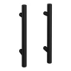 Victorian Plumbing 2 X Round 'T' Bar Matt Black Additional Handles - L155mm (96mm Centres)