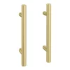 Victorian Plumbing 2 X Round 'T' Bar Brushed Brass Additional Handles - L155mm (96mm Centres) -Vanity Unit Bathroom Suites 2xh193 nl