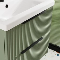 2 X Venice Matt Black Medium Pull Handles 300mm -Vanity Unit Bathroom Suites 2xh225 d1