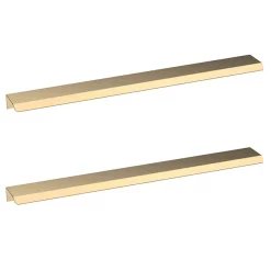 2 X Venice Brushed Brass Medium Pull Handles 300mm