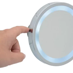 Wenko - Mosso LED Wall Mirror With Suction Cups - 3x Magnification -Vanity Unit Bathroom Suites 3656450100d1