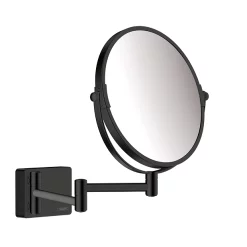 Hansgrohe AddStoris Matt Black Shaving Mirror With 3x Magnification -Vanity Unit Bathroom Suites 41791670 l3v3