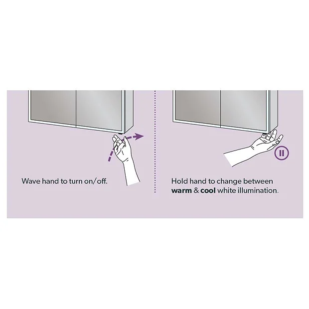 HIB Qubic 60 LED Aluminium Mirror Cabinet 3 HIB Qubic 60 LED Aluminium Mirror Cabinet