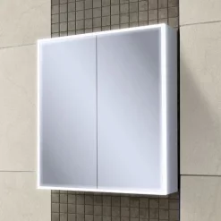 HIB Qubic 60 LED Aluminium Mirror Cabinet 7 HIB Qubic 60 LED Aluminium Mirror Cabinet -Vanity Unit Bathroom Suites 46500 l