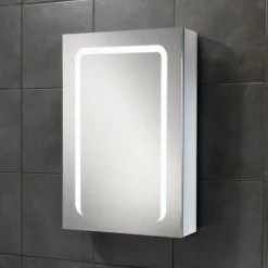 HIB Stratus 50 LED Demisting Aluminium Mirror Cabinet