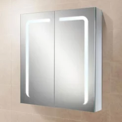 HIB Stratus 60 LED Demisting Aluminium Mirror Cabinet -Vanity Unit Bathroom Suites 46900 l