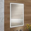 HIB Vanquish 50 Recessed LED Aluminium Mirror Cabinet -Vanity Unit Bathroom Suites 47600 d1n