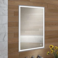 HIB Vanquish 50 Recessed LED Aluminium Mirror Cabinet