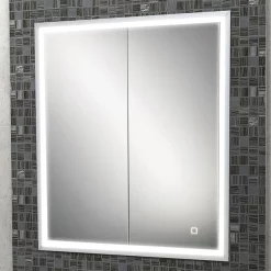 HIB Vanquish 60 Recessed LED Aluminium Mirror Cabinet