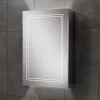 HIB Edge 50 LED Illuminated Aluminium Mirror Cabinet -Vanity Unit Bathroom Suites 49400 l