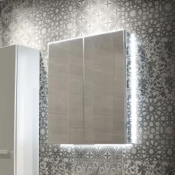 HIB Ether 60 LED Illuminated Aluminium Mirror Cabinet