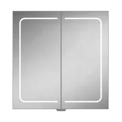 HIB Vapor 80 LED Illuminated Aluminium Mirror Cabinet