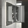 HIB Atrium 80 Semi-Recessed LED Aluminium Mirror Cabinet -Vanity Unit Bathroom Suites 53000 d1