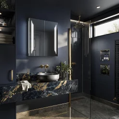 HIB Dimension 60 Bluetooth LED Illuminated Aluminium Mirror Cabinet