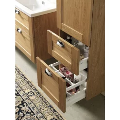 Miller - New York Tall Cabinet With Door Storage & Drawers - Oak 12 Miller - New York Tall Cabinet With Door Storage & Drawers - Oak -Vanity Unit Bathroom Suites 595v2 d1 1