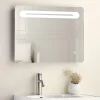 Victorian Plumbing 650 X 500mm LED Illuminated Mirror Incl. Touch Sensor + Anti-Fog -Vanity Unit Bathroom Suites 65x5mir l