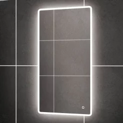 HIB Vega 40 LED Ambient Rectangular Mirror -Vanity Unit Bathroom Suites 78749000 l