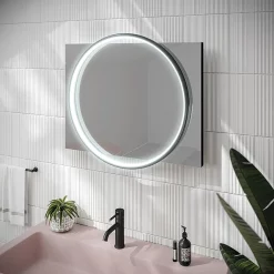 HIB Solas 50 LED Illuminated Mirror (Matt Black Frame)