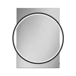 HIB Solas 60 LED Illuminated Mirror (Matt Black Frame)