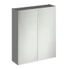 Victorian Plumbing Apollo2 600mm Gloss Grey 50/50 Mirror Unit -Vanity Unit Bathroom Suites ap6m l