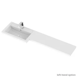 Victorian Plumbing Apollo2 1500mm Gloss Grey Combination Furniture Pack (Excludes Pan + Cistern) -Vanity Unit Bathroom Suites aps1500g d1