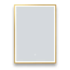 Arezzo Brushed Brass 500 X 700mm Rectangular LED Illuminated Anti-Fog Bathroom Mirror 11 Arezzo Brushed Brass 500 X 700mm Rectangular LED Illuminated Anti-Fog Bathroom Mirror -Vanity Unit Bathroom Suites arzim06bb d4