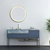 Arezzo Brushed Brass 600mm Round LED Illuminated Anti-Fog Bathroom Mirror -Vanity Unit Bathroom Suites arzim08bb d4