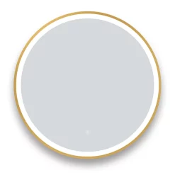 Arezzo Brushed Brass 700mm Round LED Illuminated Anti-Fog Bathroom Mirror -Vanity Unit Bathroom Suites arzim09bb d2