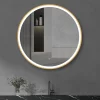 Arezzo Brushed Brass 800mm Round LED Illuminated Anti-Fog Bathroom Mirror -Vanity Unit Bathroom Suites arzim10bb d4