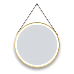 Arezzo Brushed Brass Hanging 600mm Round LED Illuminated Anti-Fog Bathroom Mirror 8 Arezzo Brushed Brass Hanging 600mm Round LED Illuminated Anti-Fog Bathroom Mirror -Vanity Unit Bathroom Suites arzim11bb d1