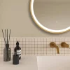 Arezzo Brushed Brass Hanging 600mm Round LED Illuminated Anti-Fog Bathroom Mirror 2 Arezzo Brushed Brass Hanging 600mm Round LED Illuminated Anti-Fog Bathroom Mirror -Vanity Unit Bathroom Suites arzim11bb d4