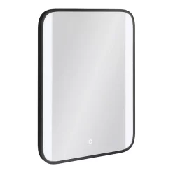 Arezzo Matt Black 500 X 700mm Rectangular LED Illuminated Anti-Fog Bathroom Mirror -Vanity Unit Bathroom Suites az0227mb d2
