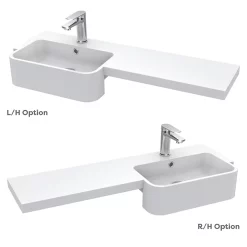 Arezzo 1000 Matt Blue Semi-Recessed Round Combination Vanity Unit (Chrome Flush & Handles) 13 Arezzo 1000 Matt Blue Semi-Recessed Round Combination Vanity Unit (Chrome Flush & Handles) -Vanity Unit Bathroom Suites az10bch d5