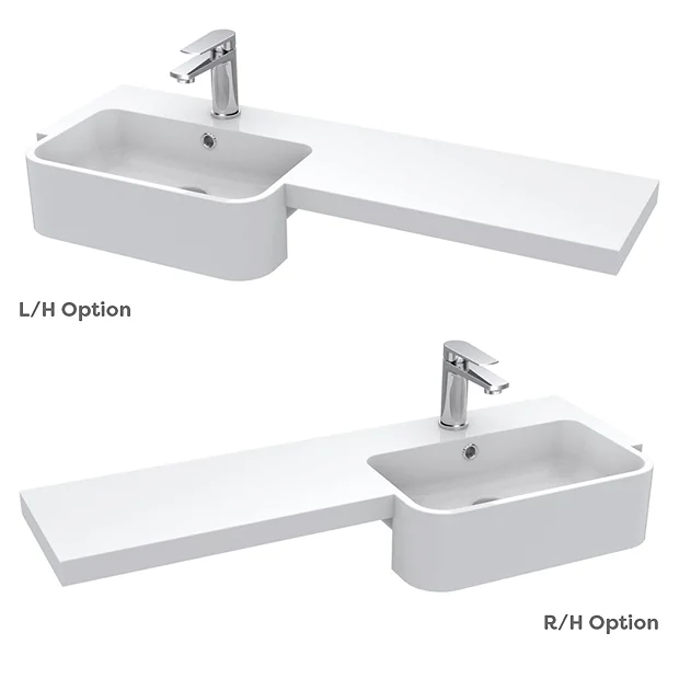 Arezzo 1000 Matt Blue Semi-Recessed Round Combination Vanity Unit (Chrome Flush & Handles) 8 Arezzo 1000 Matt Blue Semi-Recessed Round Combination Vanity Unit (Chrome Flush & Handles) - Image 6