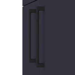 Arezzo 1000 Matt Blue Semi-Recessed Round Combination Vanity Unit (Matt Black Flush & Handles) 10 Arezzo 1000 Matt Blue Semi-Recessed Round Combination Vanity Unit (Matt Black Flush & Handles) -Vanity Unit Bathroom Suites az10bmb d1