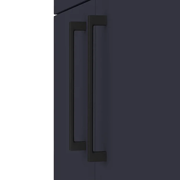 Arezzo 1000 Matt Blue Semi-Recessed Round Combination Vanity Unit (Matt Black Flush & Handles) 5 Arezzo 1000 Matt Blue Semi-Recessed Round Combination Vanity Unit (Matt Black Flush & Handles) - Image 3