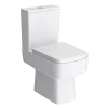 Arezzo 1000 Gloss White Matt Black Framed Vanity Unit + Square Toilet -Vanity Unit Bathroom Suites az10wb2dwc d3
