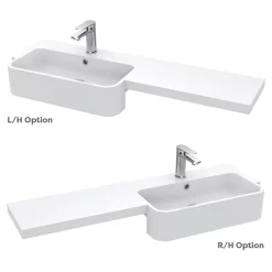 Arezzo 1100 Matt Blue Semi-Recessed Round Combination Vanity Unit (Brushed Brass Flush & Handles) 13 Arezzo 1100 Matt Blue Semi-Recessed Round Combination Vanity Unit (Brushed Brass Flush & Handles) -Vanity Unit Bathroom Suites az11bbb d6