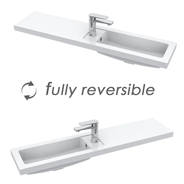 Arezzo 1100 Matt Green Slimline Combination Vanity Unit (Chrome Flush & Handles) 8 Arezzo 1100 Matt Green Slimline Combination Vanity Unit (Chrome Flush & Handles) - Image 6