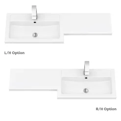 Arezzo 1100 Matt Blue Combination Furniture Pack (Brushed Brass Flush & Handles) -Vanity Unit Bathroom Suites az11lbbd1