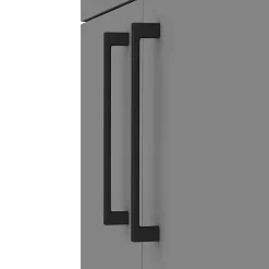 Arezzo 1100 Matt Grey Combination Furniture Pack (Matt Black Flush & Handles) -Vanity Unit Bathroom Suites az11lgmb nw d2