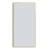 Arezzo Brushed Brass Square Edge Framed Bathroom Mirror - 1400 X 500mm -Vanity Unit Bathroom Suites az147bb d3