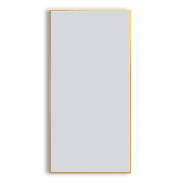 Arezzo Brushed Brass Square Edge Framed Bathroom Mirror - 1400 X 500mm 3 Arezzo Brushed Brass Square Edge Framed Bathroom Mirror - 1400 X 500mm